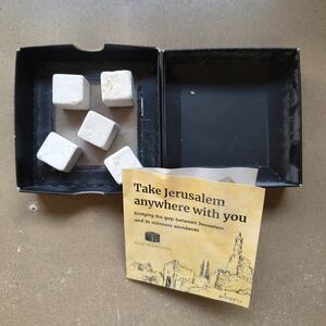 Artza White Stone Cubes Set From Jerusalem